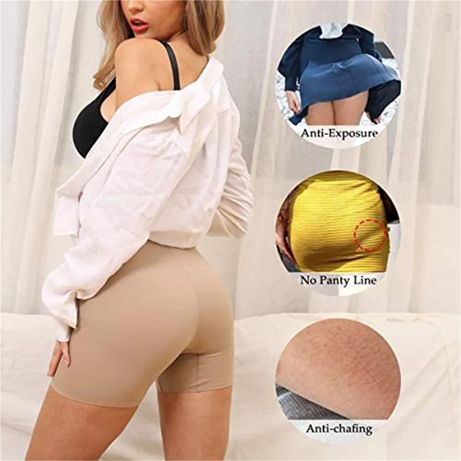 Pancera Contenitiva Mutandine modellanti più sottili for la coscia 3 pezzi for le donne Pantaloncini a vita alta for il controllo della pancia Cincher Cintura modellante for il corpo senza cuciture In