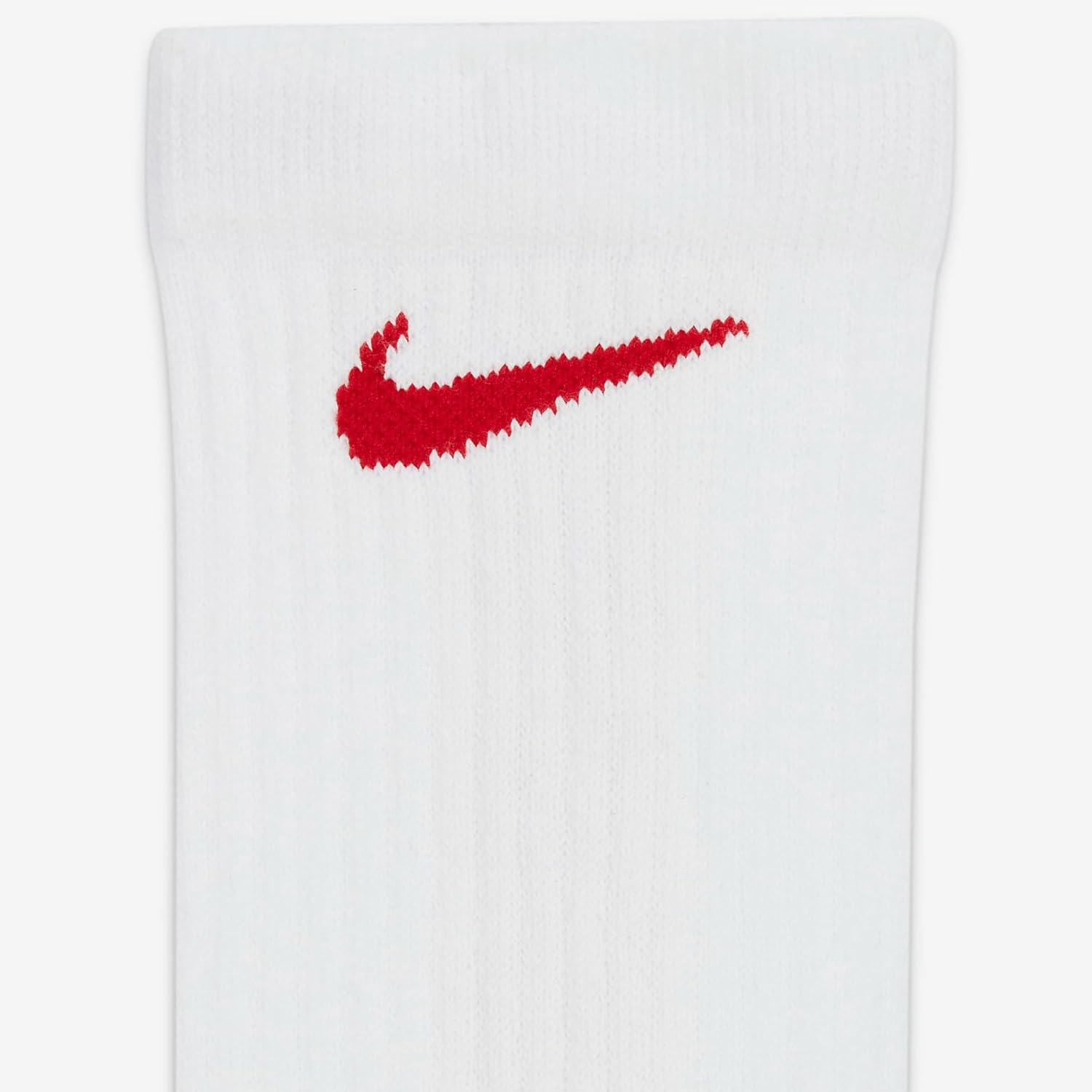 Nike Elite Crew Unisex Socks SX7622-103 (WHITE/UNIVERSITY RED/UNIVERSIT), Size M - Image 4