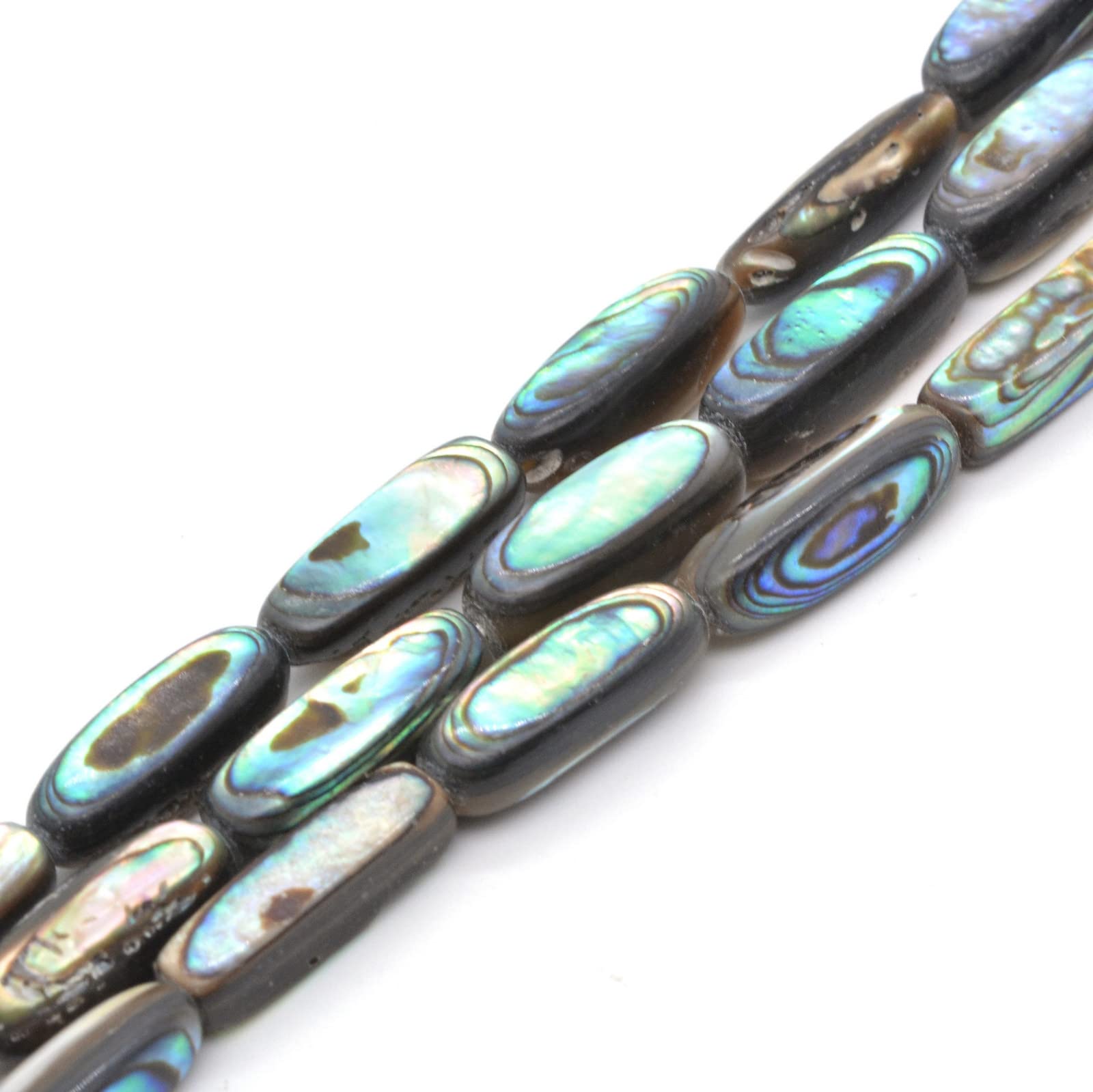 Natural Abalone Shell 16mm Freeform Rectangle Loose Beads DIY Jewelry Making Beads 16 Inch