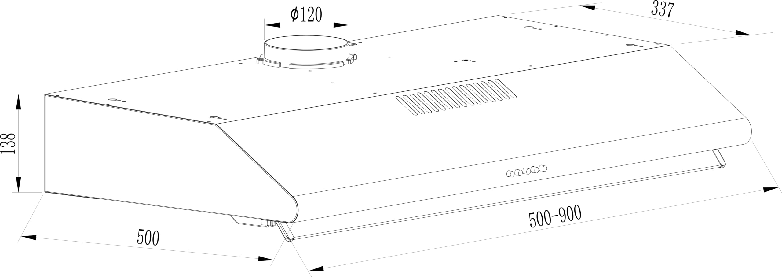 Corberó - Cappa aspirante convenzionale | 60 cm | SELATI640B | Portata 400 m3/h | 191,5 W | 3 velocità | 2 filtri in alluminio | Filtro al carbone | Efficienza energetica D, nero