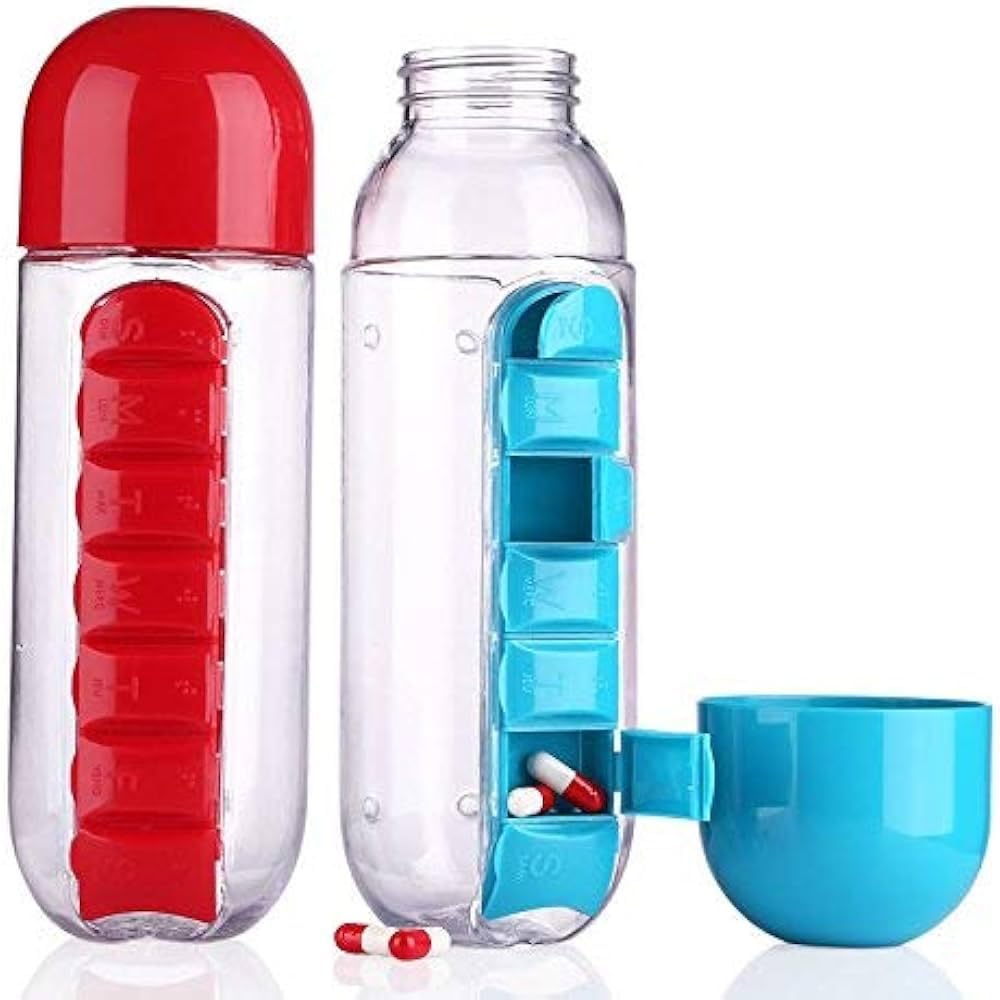 Weekly Pill Box Organizer with 7-Day Compartments, Travel-Friendly Vitamin & Tablet Holder, Moisture-Proof, Multicolor-image-37