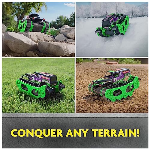 Image of Monster Jam, Official Grave Digger Trax All-Terrain Remote Control Outdoor Vehicle, 1:15 Scale, Kids Toys for Boys and Girls Ages 4 and up