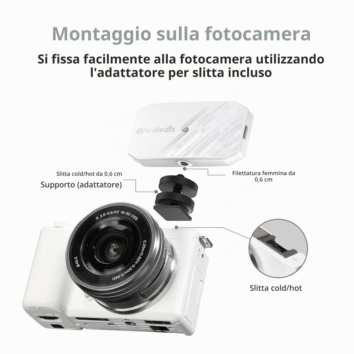 AVerMedia Scheda di acquisizione HDMI 4K60 per DSLR, videocamere, GoPro, bassa latenza per streaming live e videoconferenze con OBS, Zoom, Twitch, compatibile con Windows, Mac, iPad e PC - CamStream