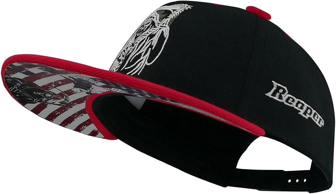 Classic Snapback Hats Skull Embroidery Adjustable Flat Bill Hat Unisex Baseball Caps - Image 6