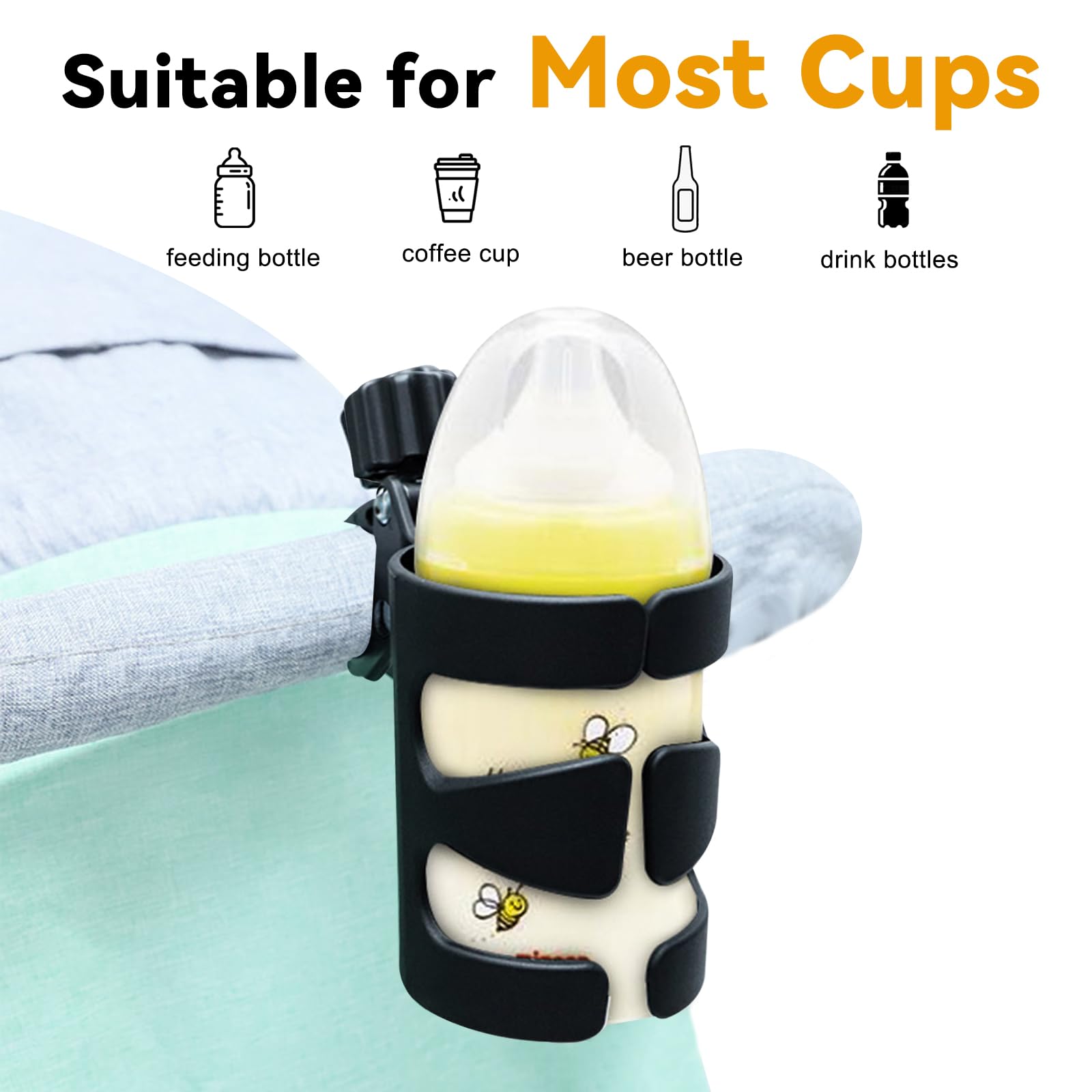 Portabicchieri Per Passeggino - Portabicchieri Per Sedia A Rotelle - Foto 5