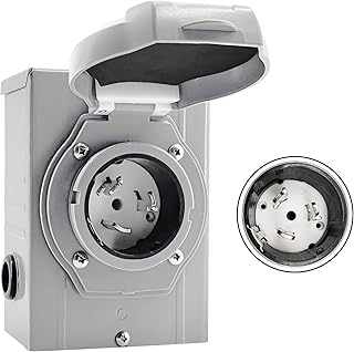 MIARALA 50 Amp Generator Power Inlet Box NEMA SS2-50p for 3 Prong Generator Power Cord, Generator Transfer Switch, 125/250 Volt, 12500 Watts, Weatherproof, Outdoor Use, ETL Listed