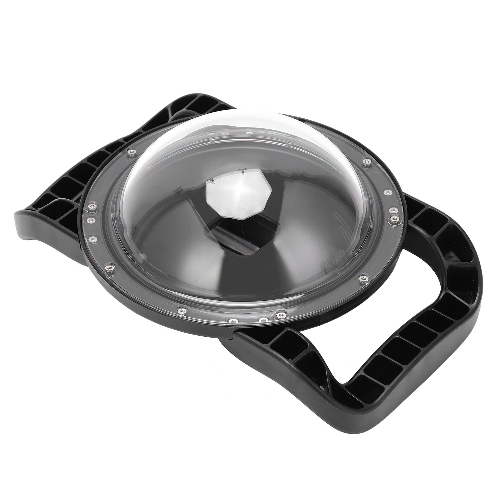 Denash Carcasa para Cámara Domo, Carcasa Protectora Portátil de Doble Puerto, Resistente Al Agua, Duradera, 93% de Transmitancia de Luz, Acrílico + Aleación de Aluminio para Cámara de