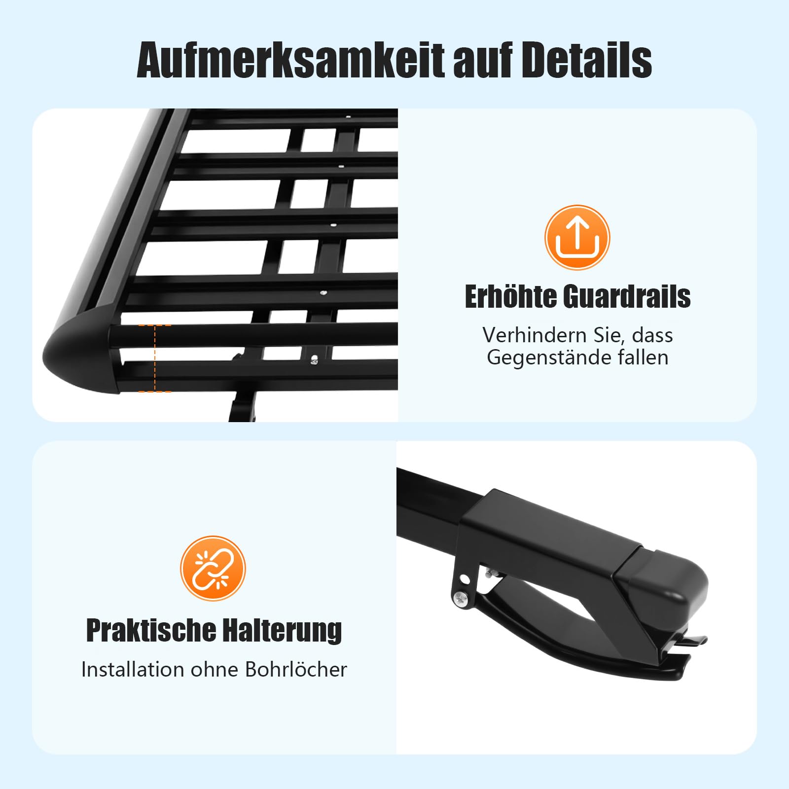 Portaequipajes universal para coche, cesta de techo de aluminio, capacidad de carga de 150 kg, color negro, ancho ajustable para modelos SUV. Barras de techo de 140 cm. Portaequipajes para