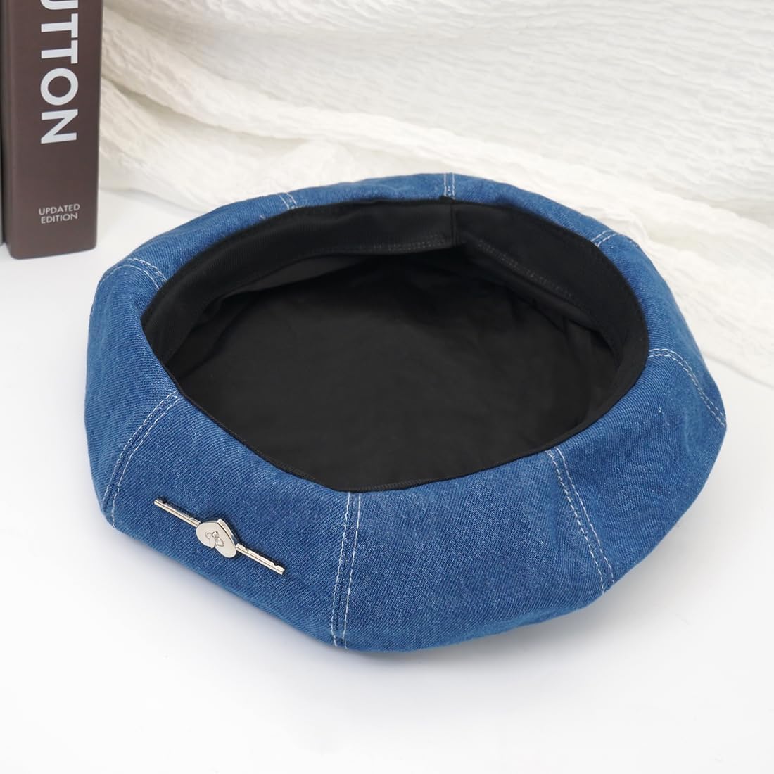 Denim Beret Hat Artist Cap Casual French Hat for Women