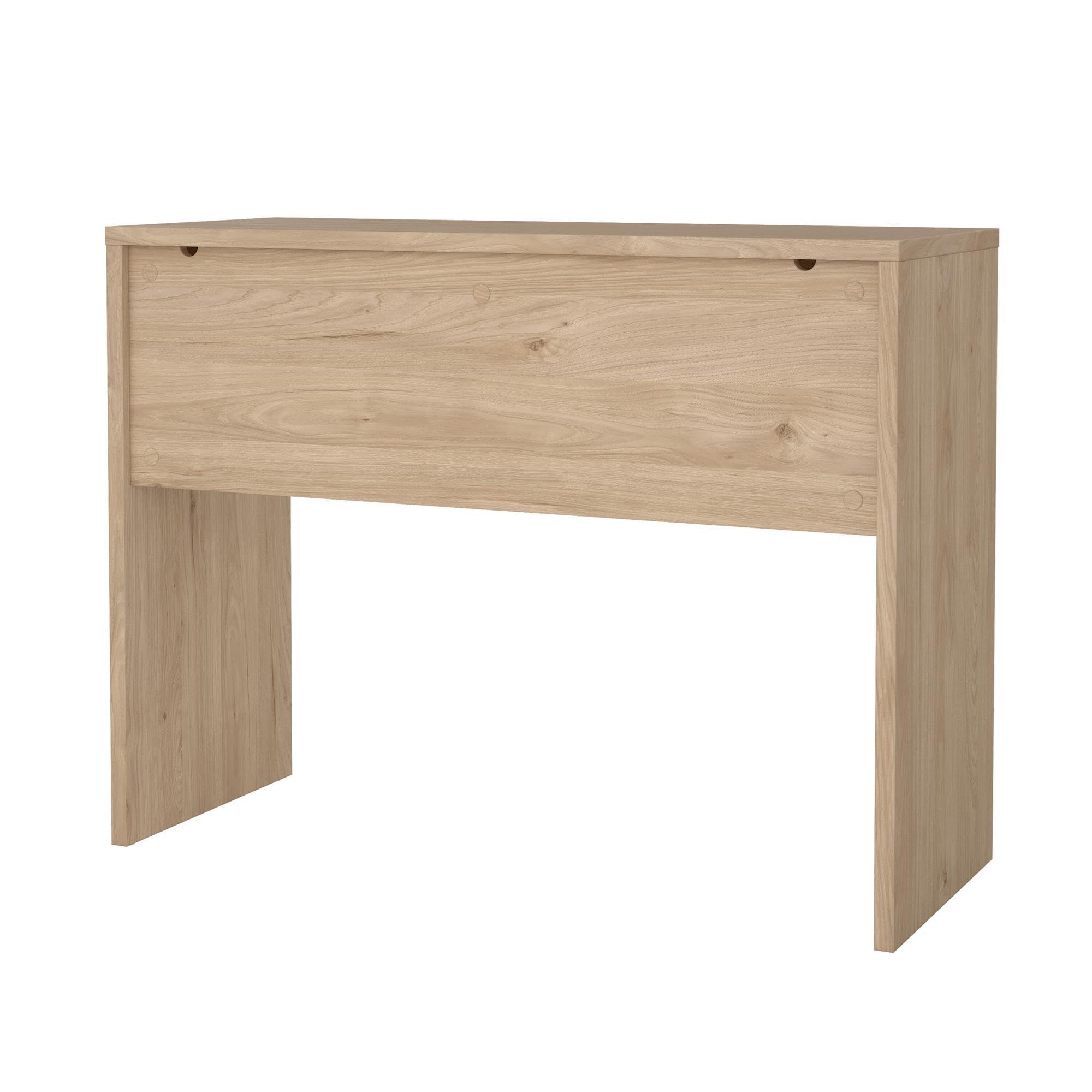 Mesa Escritorio de Estudio Jucar Oak con 2 Cajones, Color Roble, 101 x 40 x 77 cm