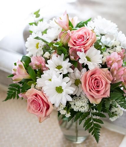 From You Flowers Dreaming In Daisies Bouquet With Glass Vase (Fresh Flower Bouquets) Birthday thumb #2