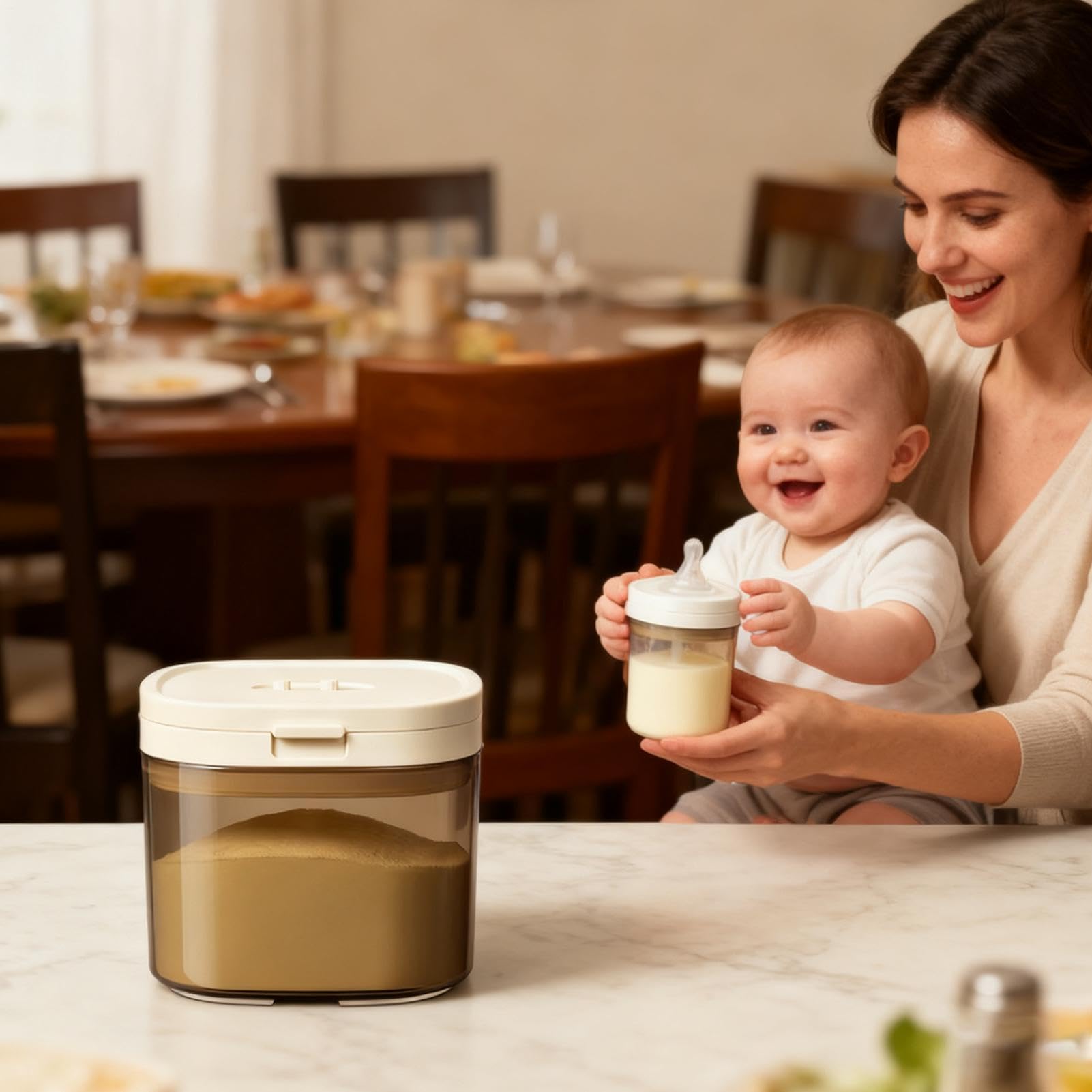 Contenedor de viaje para fórmula para bebés - Almacenamiento magnético a prueba de fugas, Dispensador portátil de leche en polvo | Organizador de granos de cereales de arroz, frutas dulces, para ir de