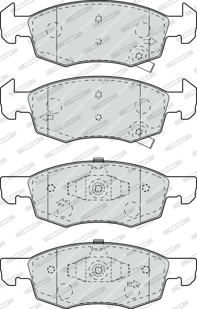 FERODO Kit pastiglie freni Anteriore con segnalatore acustico usura con accessori FDB4866 Compatibilità con OPEL Corsa E Hatchback X15, VAUXHALL Corsa Mk IV E Hatchback X15