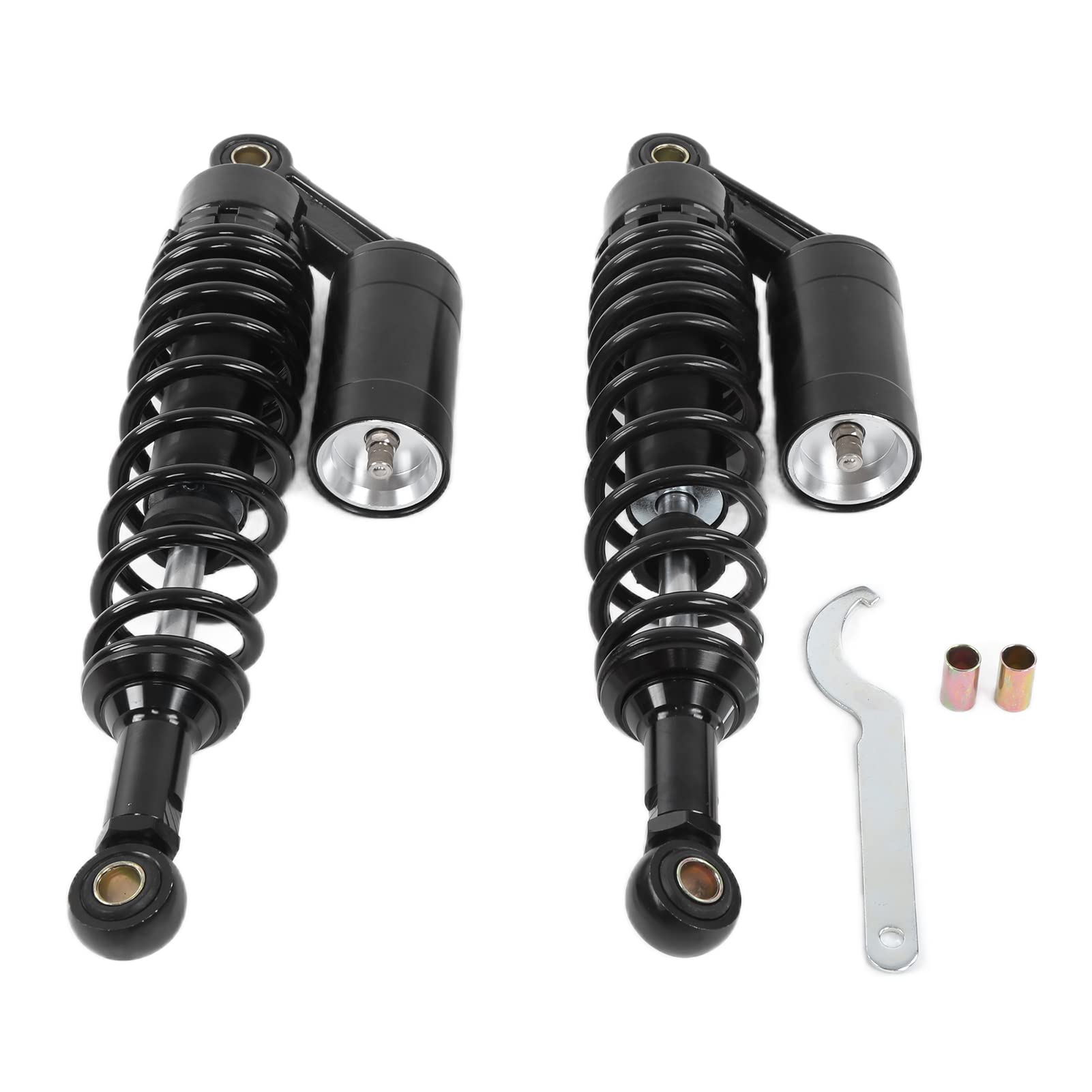 Generic ATV SUV Amortyzator Potężna Moc Sprężyna Tylnego Amortyzatora 2 szt. 12mm Miedziany pierścień do Motocykli Wspinaczka Redukcja Wibracji (BLACK)