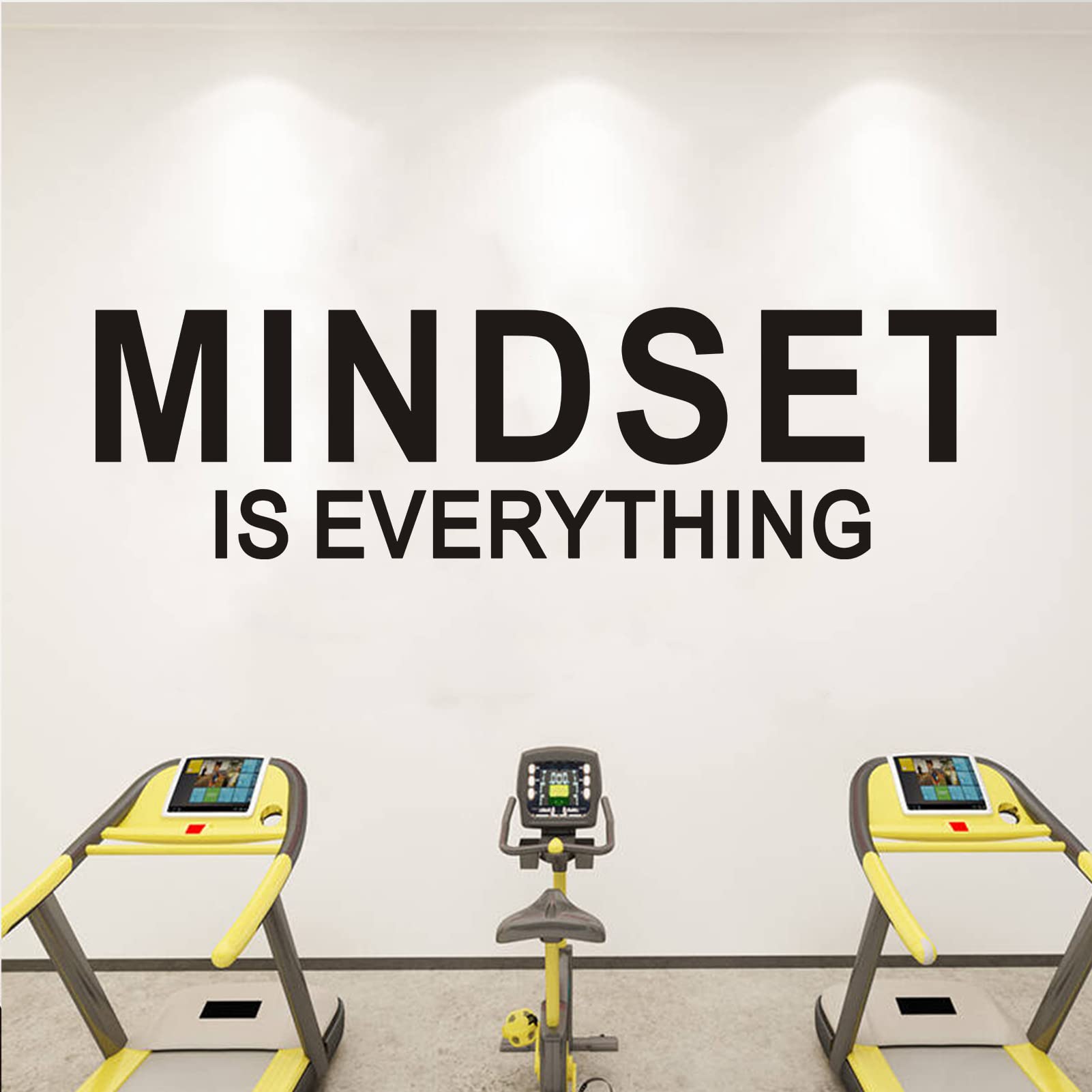 SEATUNEInspirational Quotes Wall Stickers - Motivational Office Gym Wall Decals - Positive Home Vinyl Art Wall Decor - Mindset is Everything 45"X12.6"