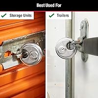 Vista 3 de Master Lock 40D - Candado de disco de acero inoxidable con llave