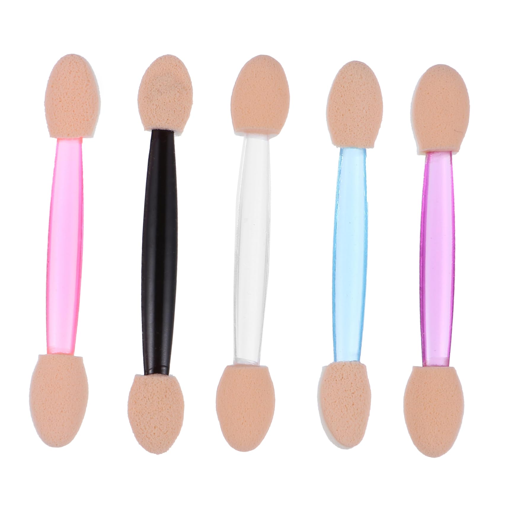 Beatifufu 250pcs Double-end Eyeshadow Sponge Applicators Large Sponge Tips for Makeup Comfortable Sturdy for Travel Parties Events