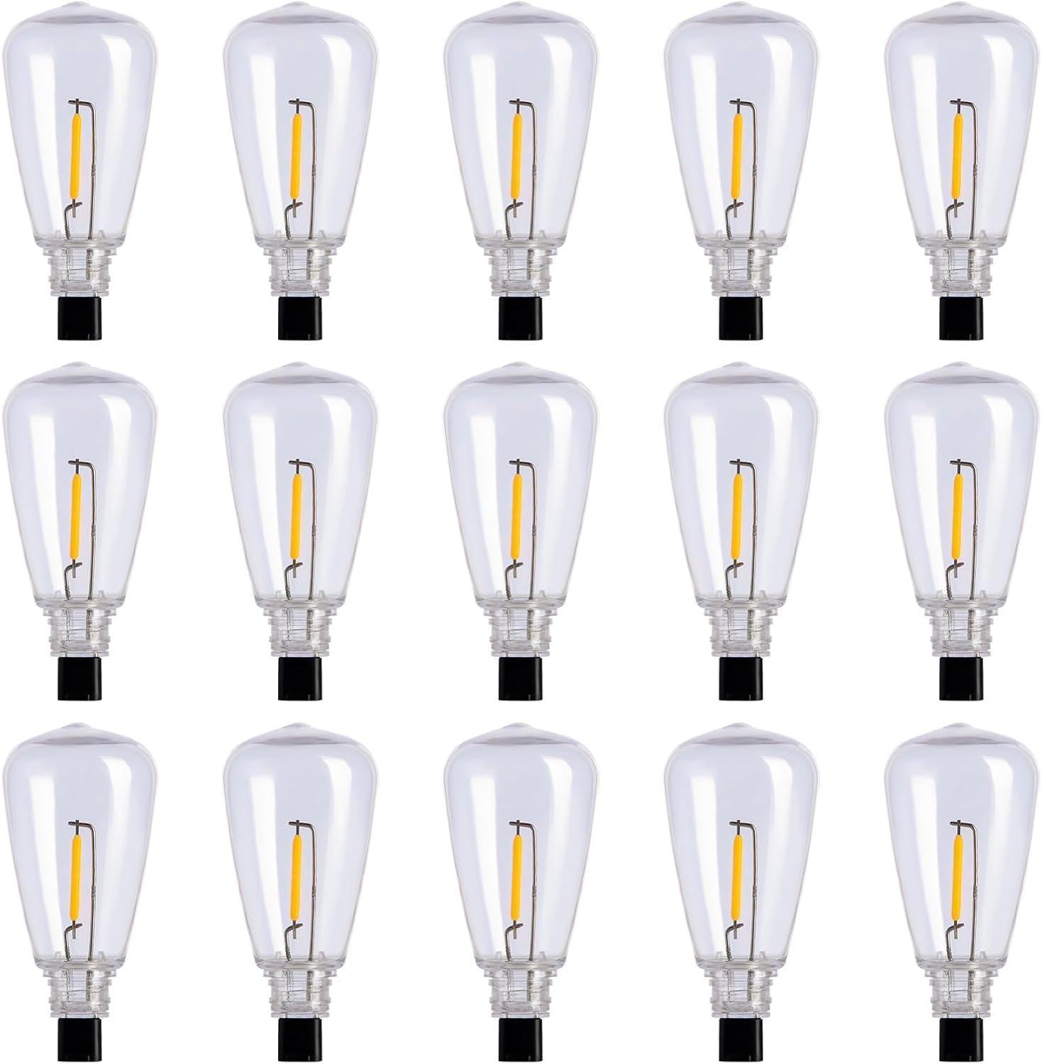 addlon ST38 LED Replacement Bulbs,15 Pack Shatterproof Plastic bulbs
