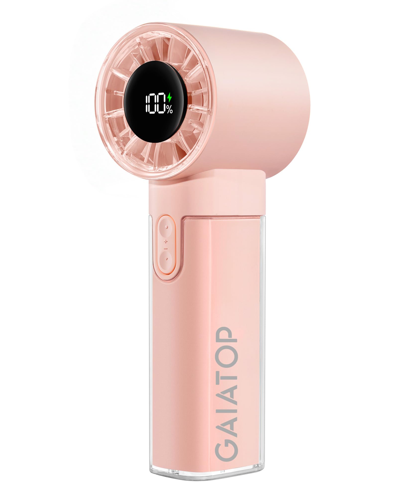 Gaiatop Portable Hand Fan with Makeup Mirror, Cute Camera Design, 3 Speed USB Rechargeable Mini Fan with LED Display, Multifunctional Neck Fan for Camping Travel Outdoor (Light Pink)-image-25