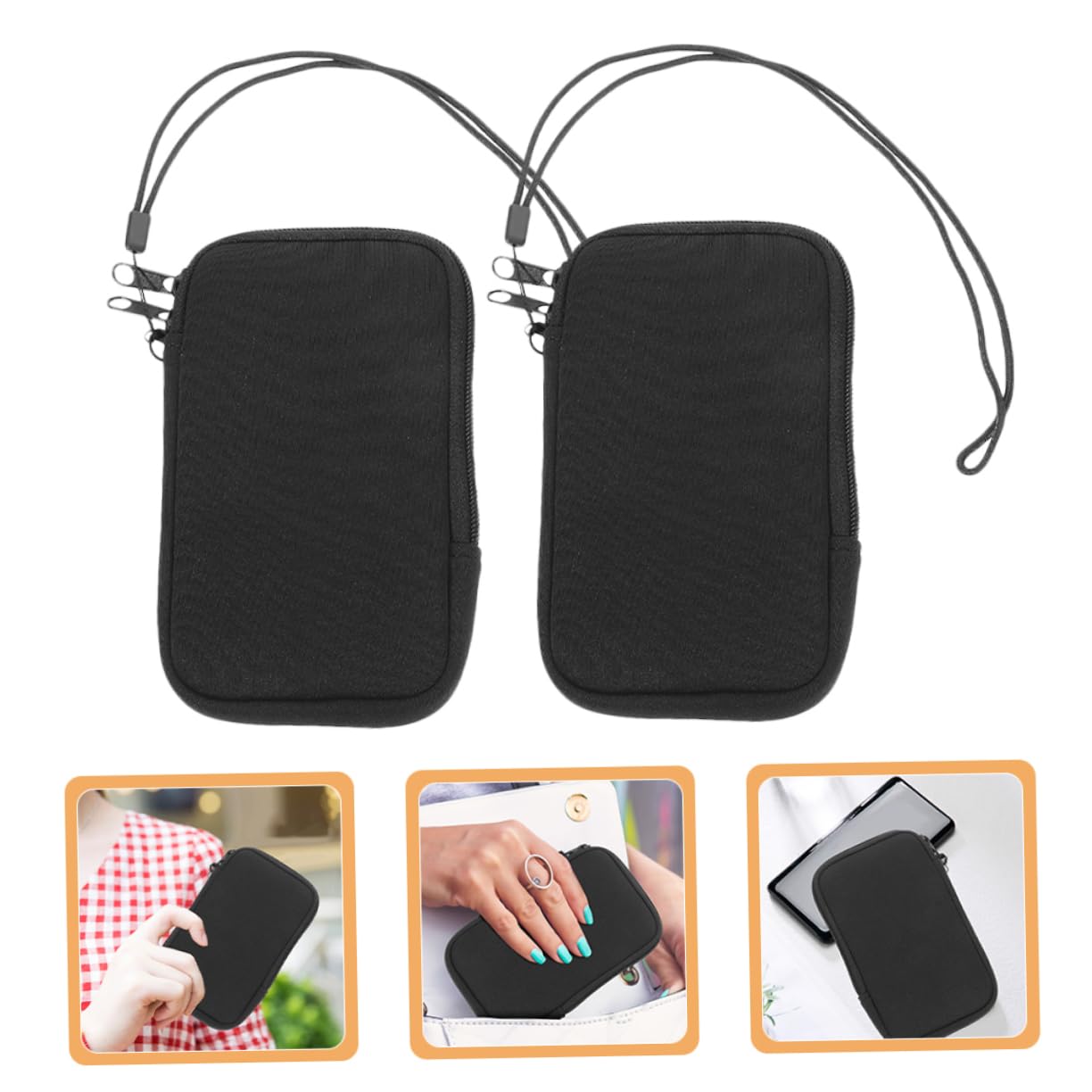 OSALADI 8pièces Housse De Téléphone Néoprène Étanche pour Randonnée Pochette De Pratique pour Femmes De Voyage Portable pour Smartphone
