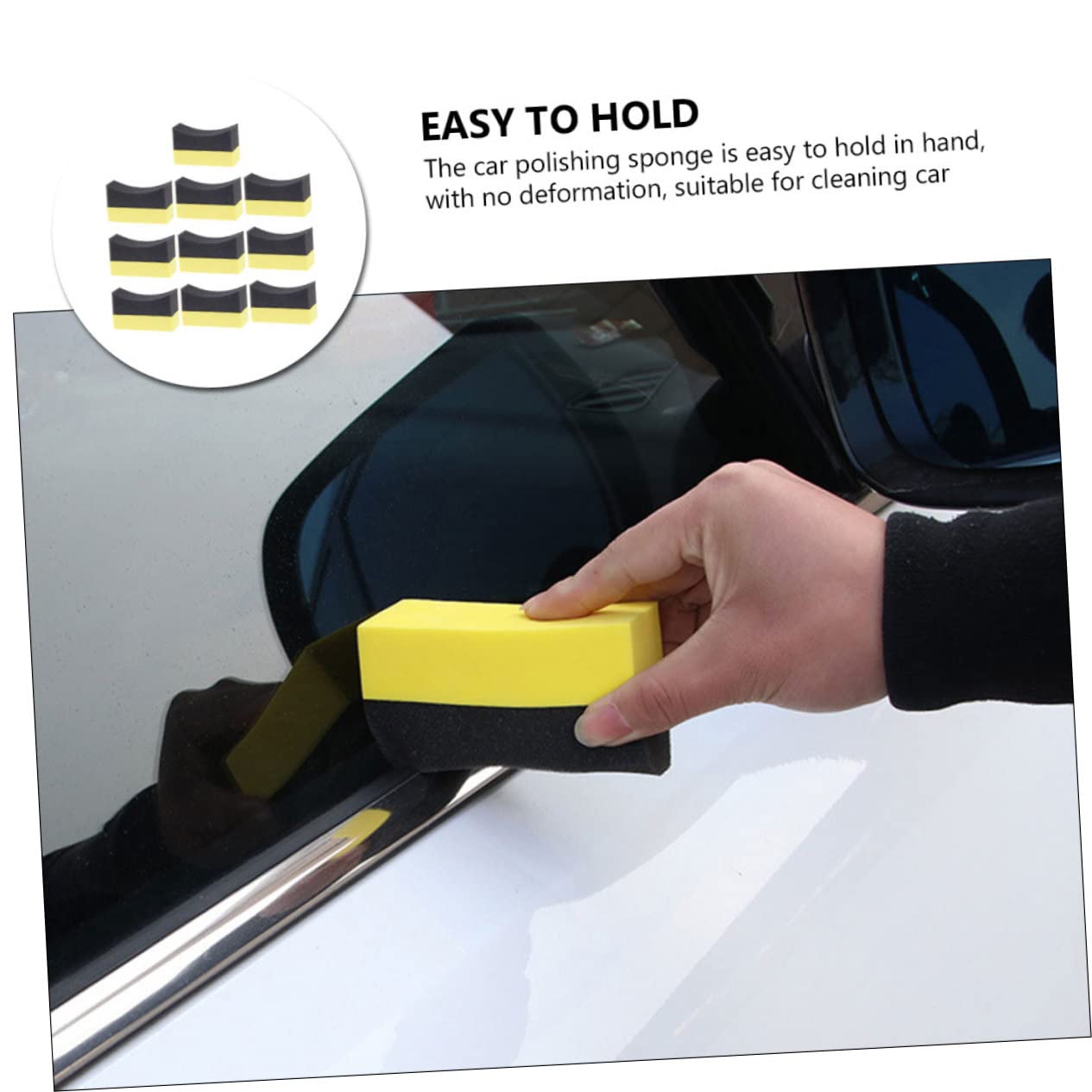 50pezzi Applicatore Per Lucidatura Pneumatici Spugne Per Pulizia Auto Riutilizzabili e Assorbenti Per Applicare Shine Su Pneumatici Off-road e Non