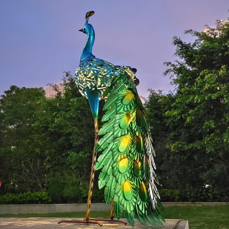 Amazon.co.jp: 【Russel】鳥 孔雀 ピーコック ガーデンライト ソーラー  