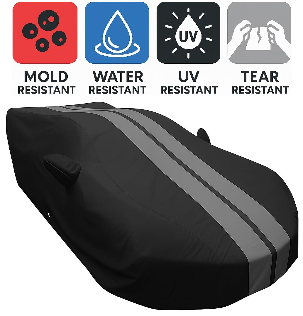 C8 Corvette Car Cover - Custom Fit Outdoor Indoor Ultraguard Plus Water Resistant 300 Denier UV Rain Protection — view 2