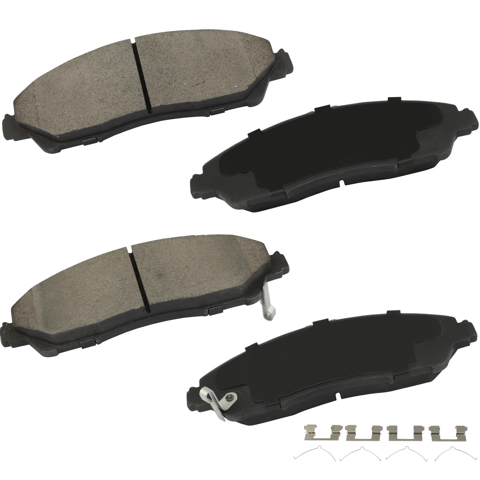 cciyu D1723 Brake Pads w/Hardware Front Disc Brake Pad Set | Fit For Acura For MDX 2014-2020,For Honda For Pilot 2016-2022,For Ridgeline 2017-2025