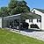 VEIKOU 12' x 20' Carport, Upgraded Car Port with Heavy Duty Steel Roof, Metal Carport Kit for Auto, Cars, Grey