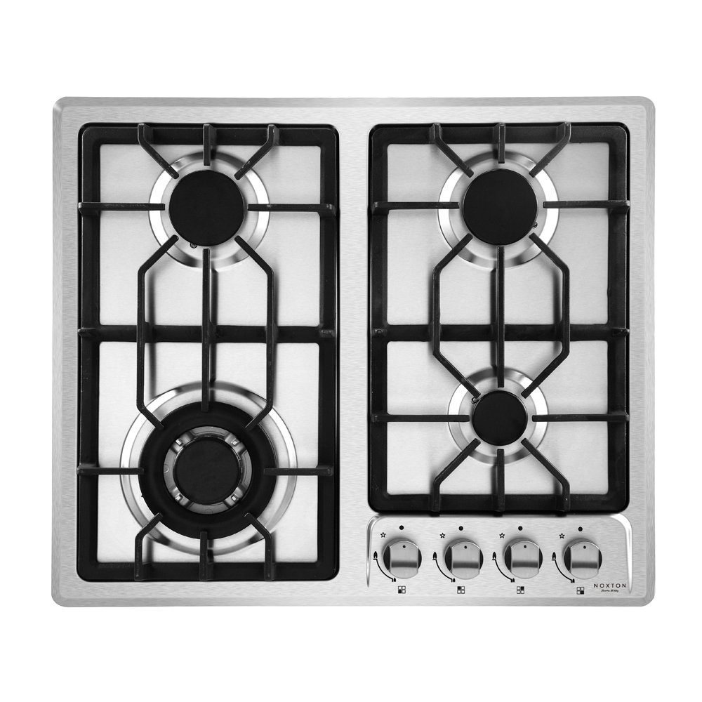 Buy NOXTON 4 Burner Gas Cooker, Builtin Stainless Steel Gas Hob with