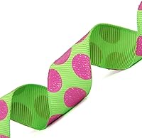 Vista 19 de Morex Ribbon Sugar Dots - Cinta de grogrén con purpurina, 7/8 pulgadas por 20 yardas, marrón/rosa (98805/20-850)