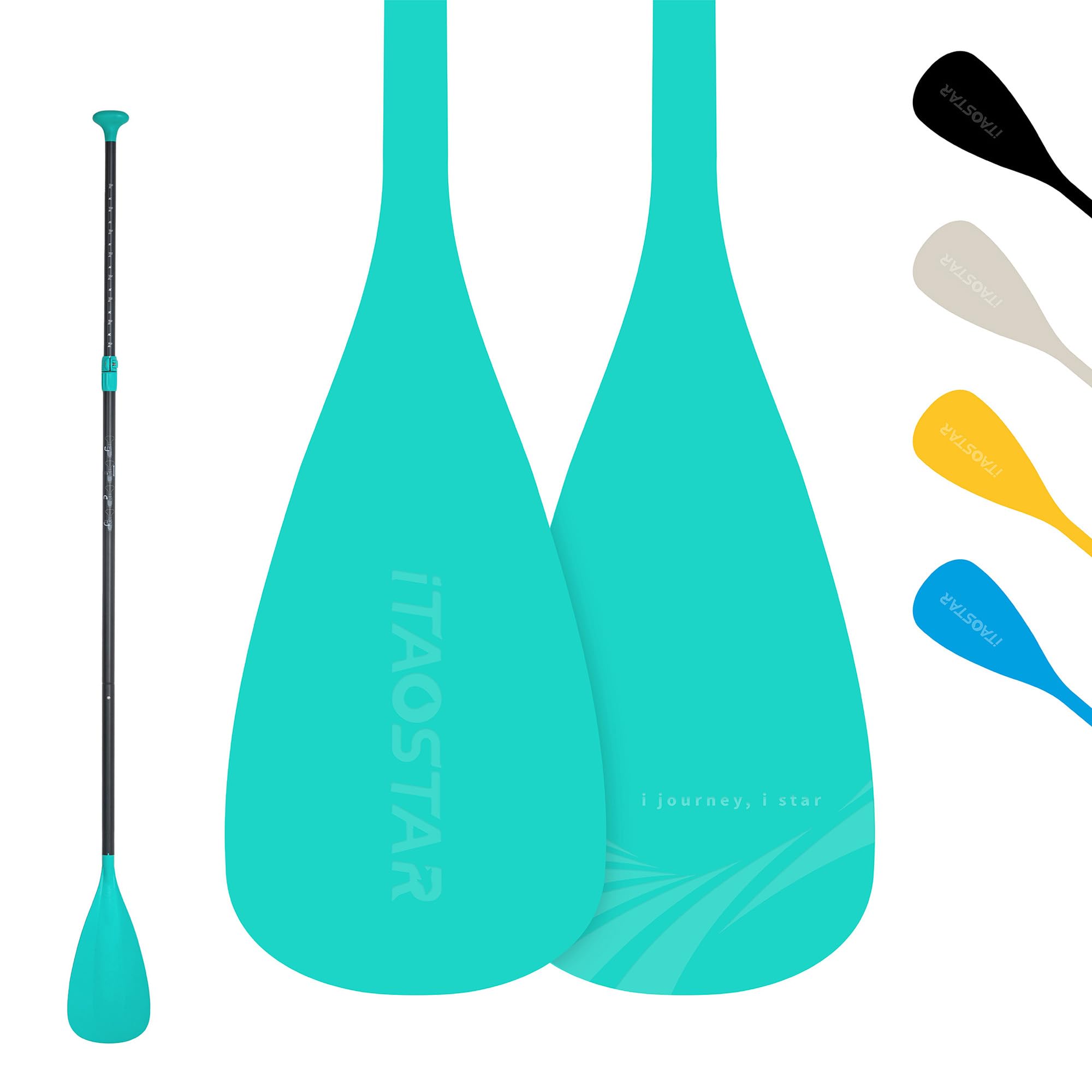 iTAOSTAR Adjustable SUP &amp; Kayak Paddle, Stand Up Paddle for Beginer with Secure Lock,Lightweight Aluminum Alloy Shaft Flexible Black/Blue/Green/Orange/White
