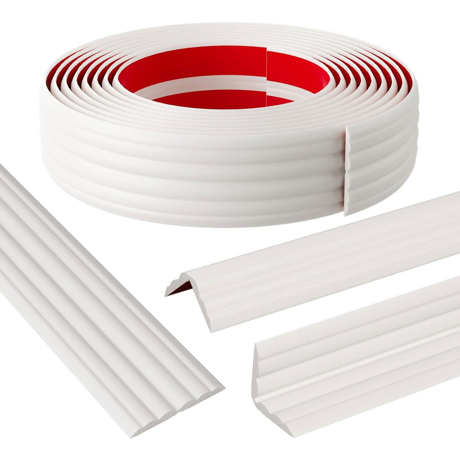 Strisce di protezione per angoli fai da te, rivestimento da parete, aggiungono eleganza per bloccare la polvere, assorbimento degli urti, strisce sigillanti antipolvere