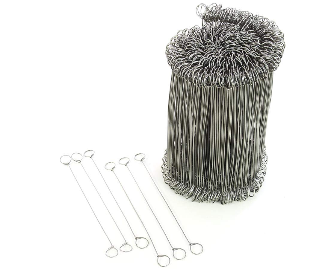 bambus-discount.com Drut do wiązania ze stali nierdzewnej do mocowania przed wzrokiem, długość 18 cm, zestaw 500 sztuk