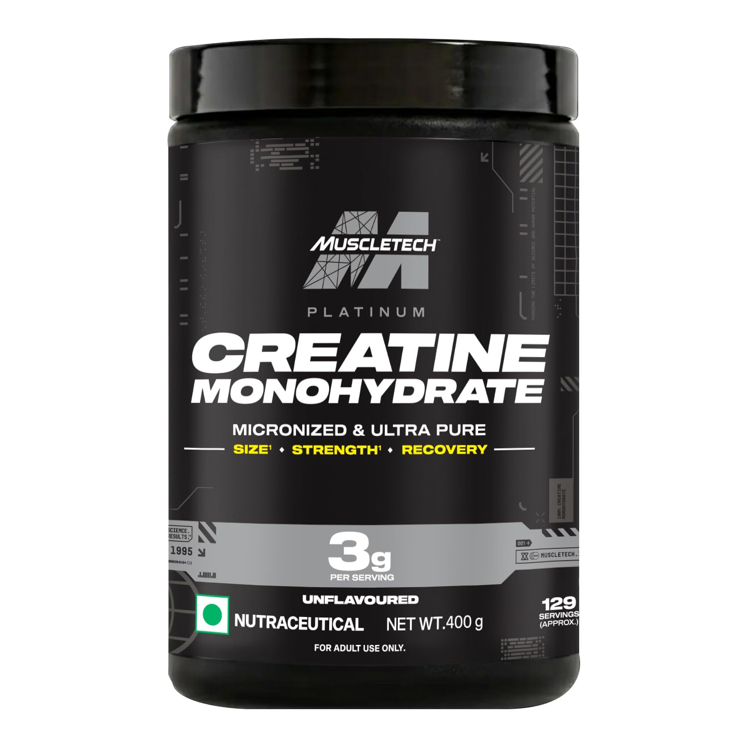 MuscleTech Platinum Creatine Micronized Powder 400g - Image 1