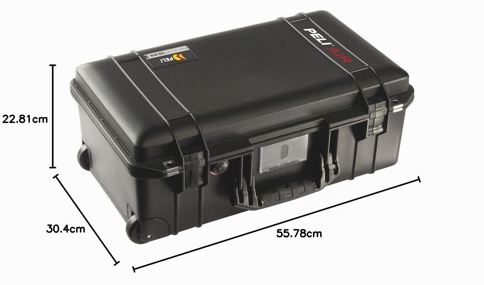 PELI 1535 Air Valise de protection allégée pour Équipement photographique, résistante eau et poussière, capacité de 27L, fabriquée aux US, avec insert en mousse personnalisable, couleur: noire