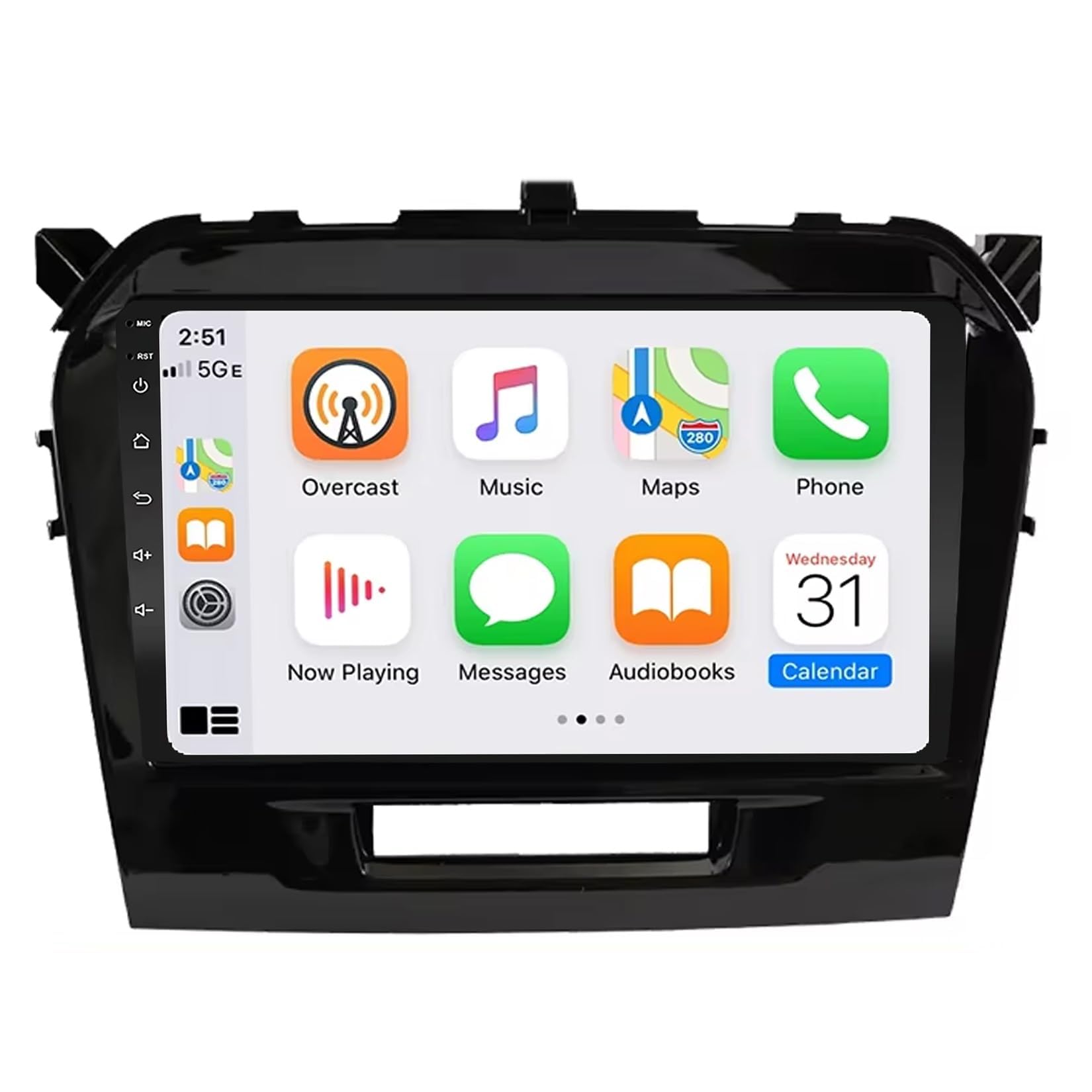 BCBSYCJP Car Radio with Wireless CarPlay Android Auto for Suzuki Vitara 2014-2019 9 Inch Stereo Mirror Link Bluetooth with Android Auto Carplay Wireless WIFI FM GPS,8 Core 4+64G