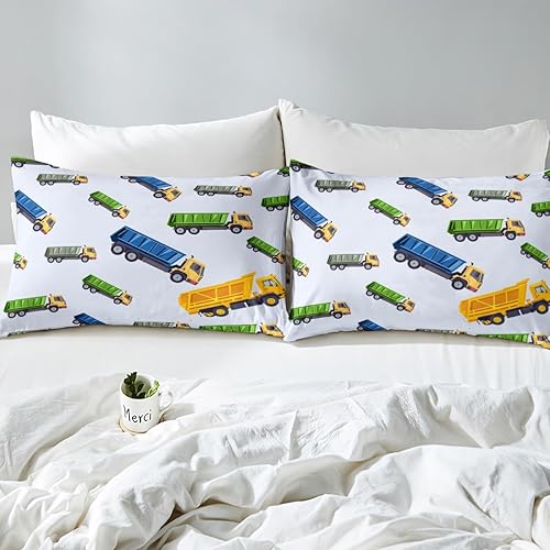 Miniatura 7 de Lindo juego de sábanas de camión de basura de dibujos animados para automóvil, sábana bajera ajustable para niños, niñas, camiones de basura, funda