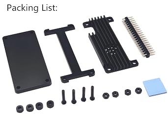 Raspberry Pi Zero Heatsink Case, Raspberry Pi Zero 2 Aluminum Passive Case with Pin Header for Raspberry Pi Zero 2W