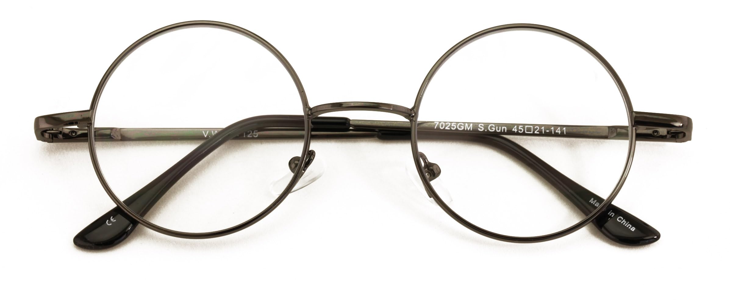 V.W.E. Progressive No Line Multifocus Round Metal Reading Glasses – Tri-Focal Reader for Clear Vision at Multiple Distances