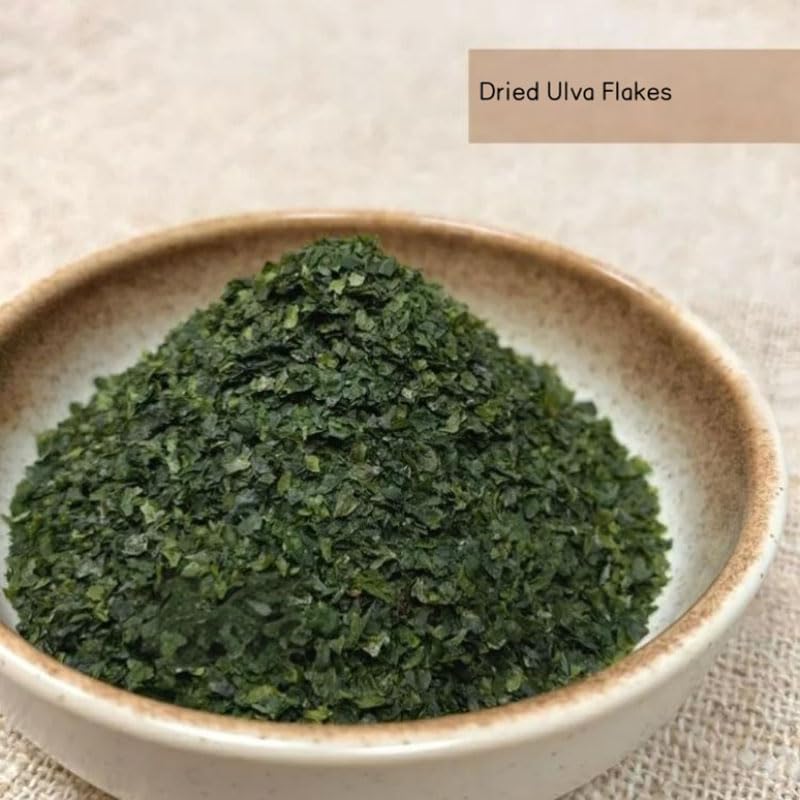 Aditivo para hornear con fragancia natural y rico en nutrientes para hornear, grado alimenticio, algas secas orgánicas, Ulva Lactuca Flakes, paquete OEM 500 g