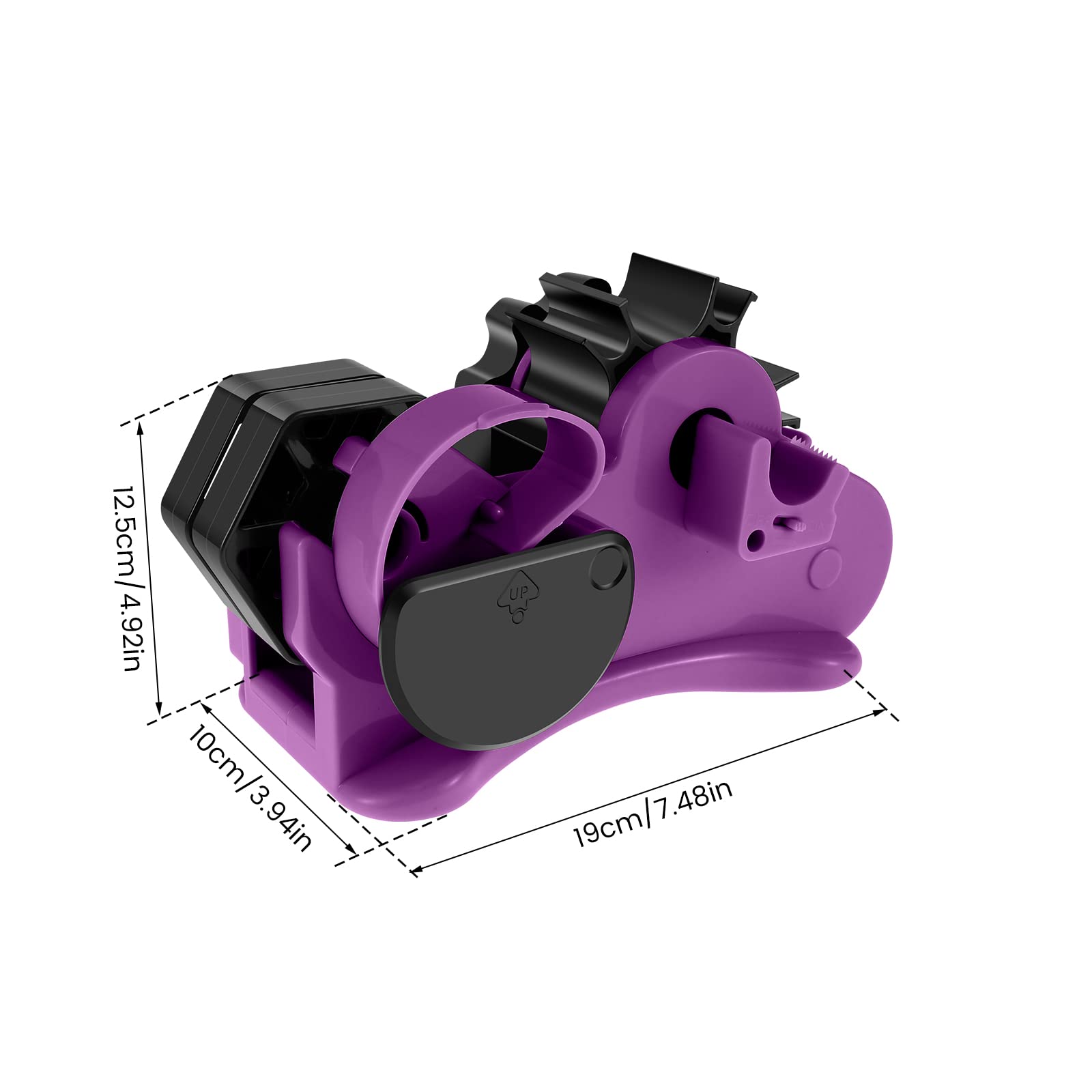 Heat Tape Dispenser Sublimation with Pen Holder Multiple Roll Cut Heat Tape Dispenser Portable Heat Tape Cut Dispenser Compact Sublimation Tape Dispensers for Heat Transfer Tape (Purple) - Image 3