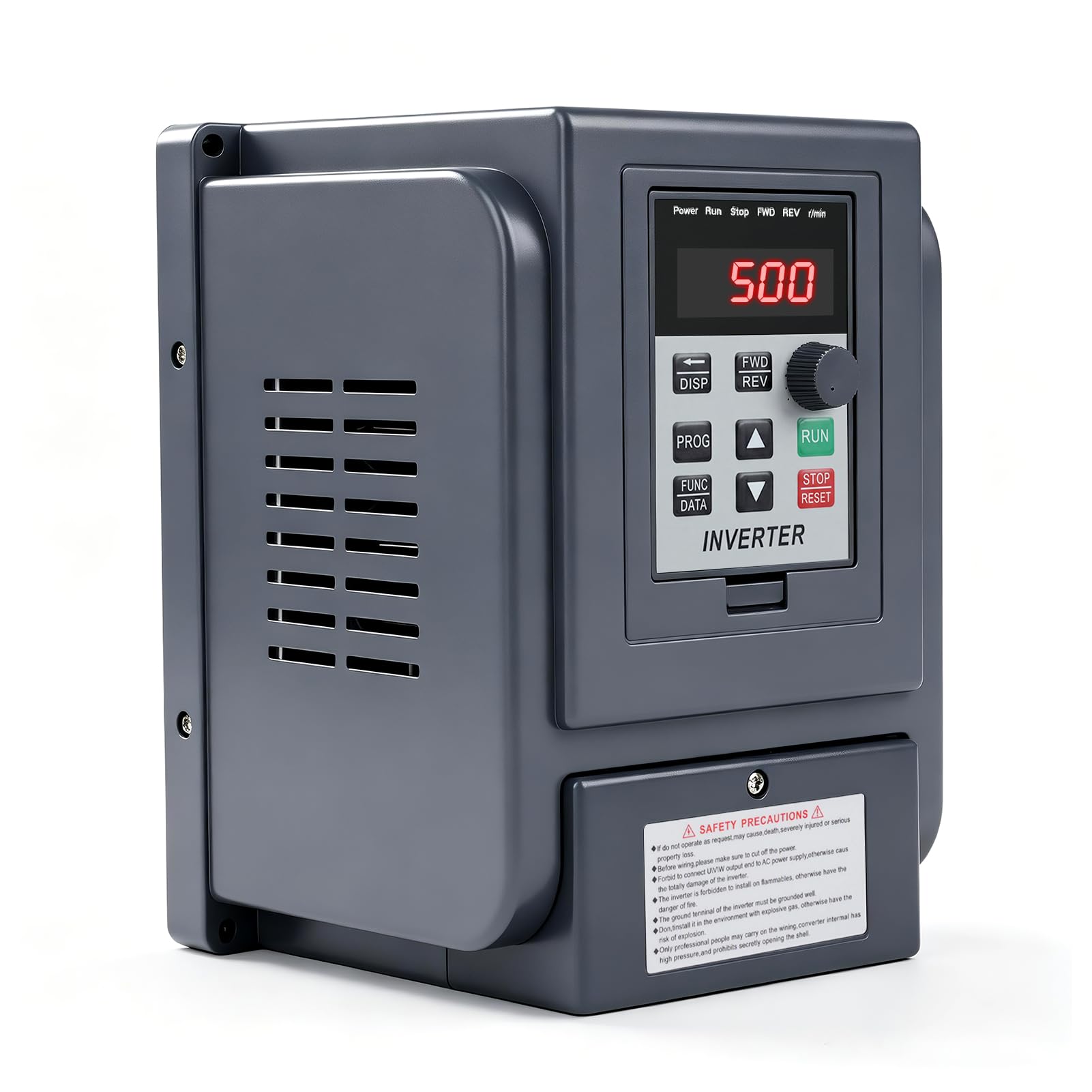 Jadeshay Variador de Frecuencia Monofásico, Unidad de Frecuencia Variable, Convertidor Monofásico a Trifásico de 2,2 kW, Salida de 220 V a 380 V, Regulador de Velocidad del Motor VFD