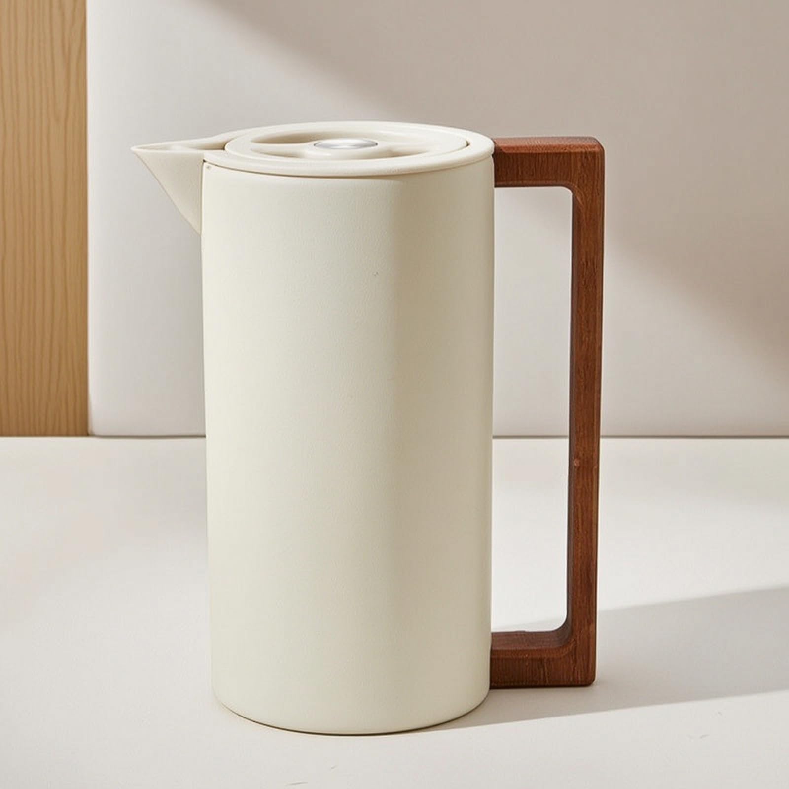 Jarra Termo con Mango Jarra Térmica Portátil Recipiente para Cocina, Array, Negro