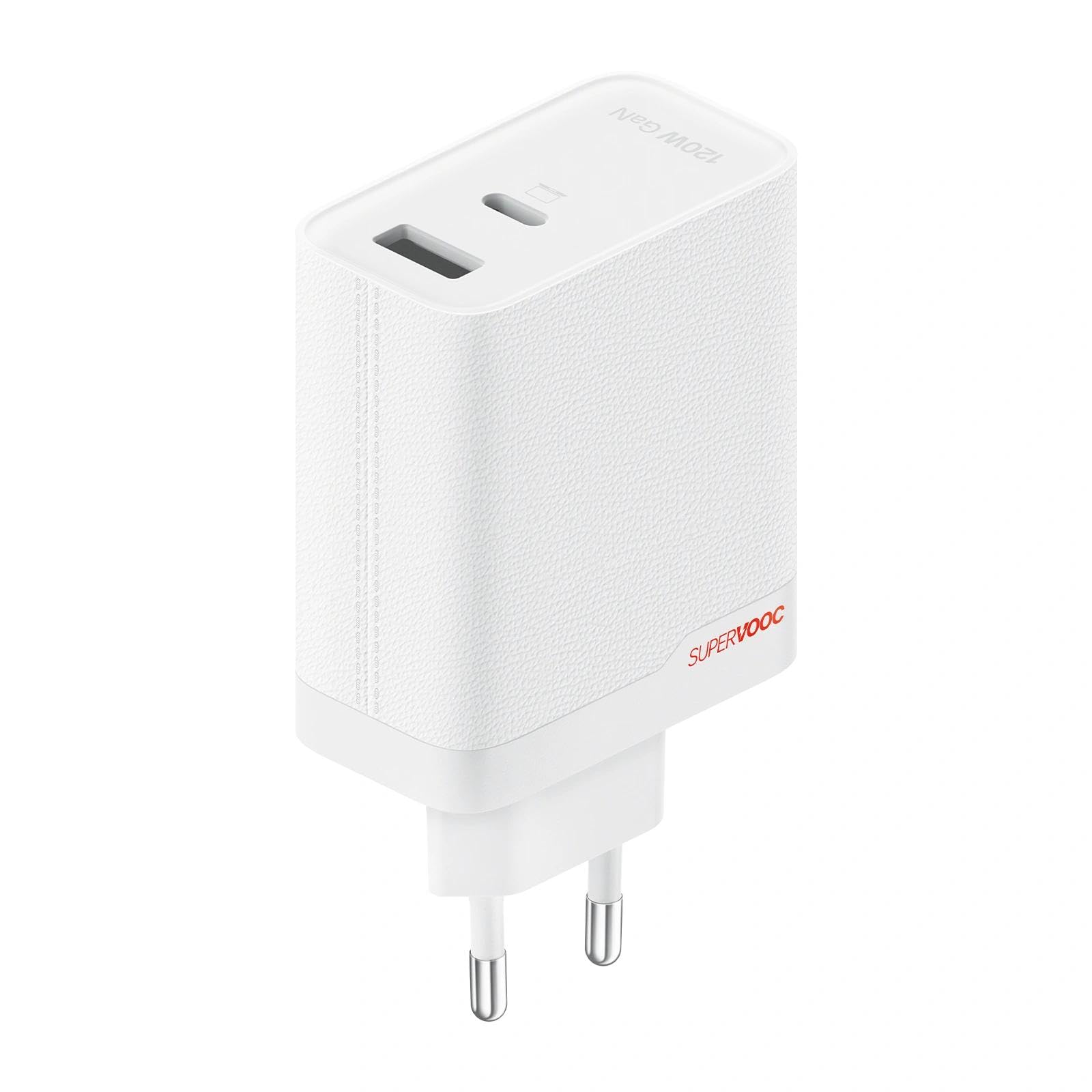 OnePlus SUPERVOOC 80W Fast Charger, Dual Ports GaN Power Adapter with Type-C Flash Cable, Compatible with OnePlus 15/15R/13/13R/Nord5/CE5