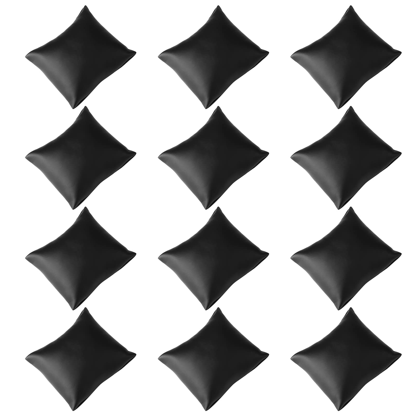 12pcs PU Leather for Pillow Jewelry Show - Black