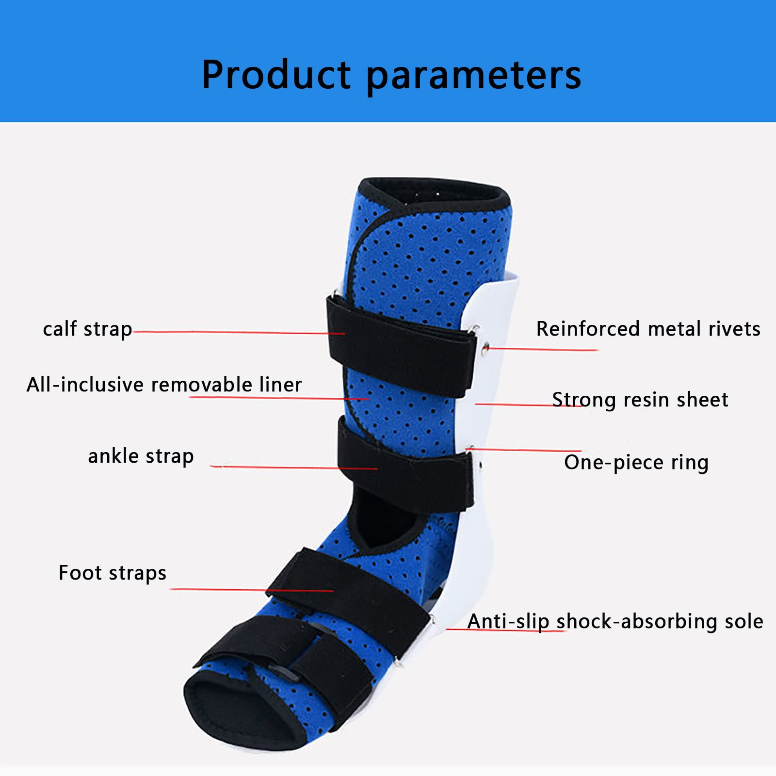 Tobillera ortopédica, soporte ajustable para pie caído, fascitis plantar, tendinitis de Aquiles, recuperación de lesiones