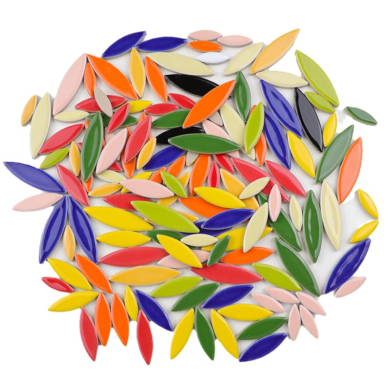 454g Petal Ceramic Mosaic Tiles for Crafts Art Water Drop Flower Tiles Irregular Ceramic Tiles Bulk - Image 4