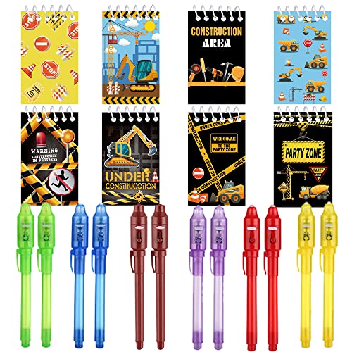 Lot de 24 petits cadeaux pour anniversaire d'enfant fille et garçon - 12 stylos UV et 12 carnets de notes, calendrier de l'Avent et petits cadeaux pour enfants Cover