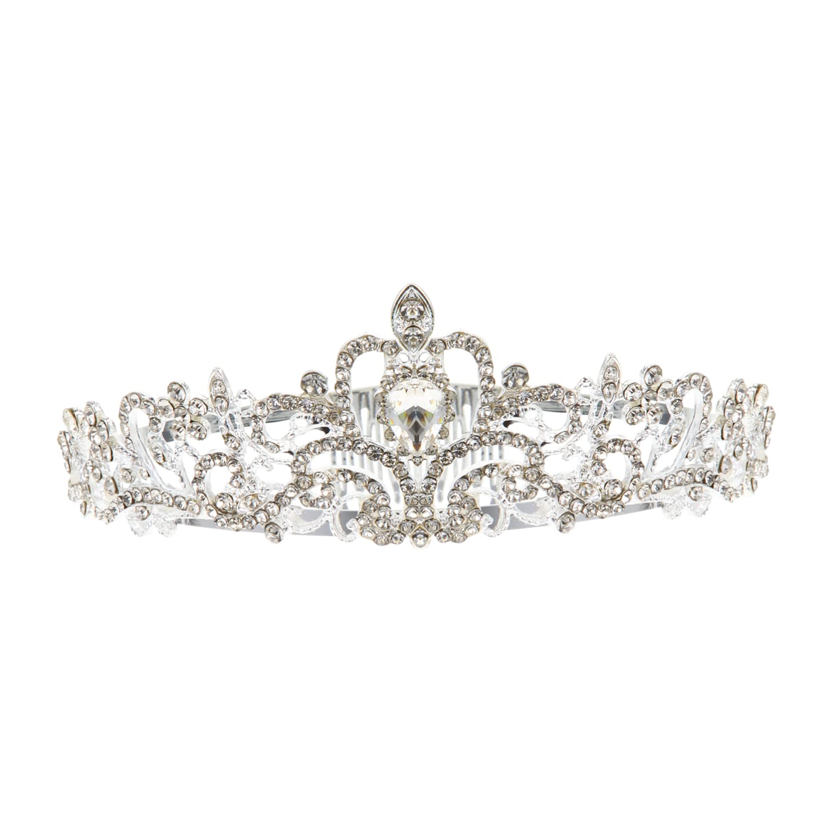 Beavorty 1 Pc De Diamantes De Imitación Novia Decoración Adorno De Corte De Pelo De Novia Tiaras De Boda Para Tiara De Pedrería Tocado De Boda Cristal Encantador Perder Aleación